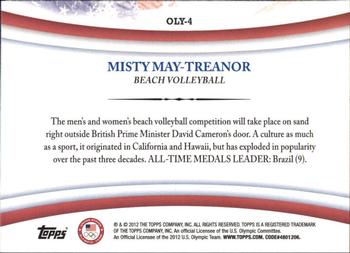 2012 Topps U.S. Olympic Team & Hopefuls - Games of the XXX Olympiad #OLY-4 Misty May-Treanor Back