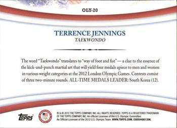 2012 Topps U.S. Olympic Team & Hopefuls - Games of the XXX Olympiad #OLY-20 Terrence Jennings Back