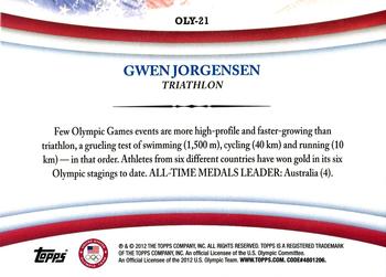 2012 Topps U.S. Olympic Team & Hopefuls - Games of the XXX Olympiad #OLY-21 Gwen Jorgensen Back