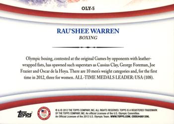 2012 Topps U.S. Olympic Team & Hopefuls - Games of the XXX Olympiad #OLY-5 Rau'Shee Warren Back