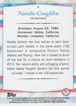 2012 Topps U.S. Olympic Team & Hopefuls - Gold #9 Natalie Coughlin Back