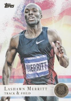 2012 Topps U.S. Olympic Team & Hopefuls - Gold #22 Lashawn Merritt Front
