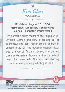 2012 Topps U.S. Olympic Team & Hopefuls - Gold #35 Kim Glass Back