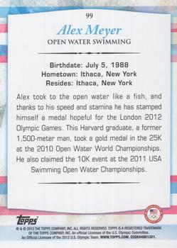 2012 Topps U.S. Olympic Team & Hopefuls - Gold #99 Alex Meyer Back