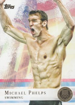 2012 Topps U.S. Olympic Team & Hopefuls - Gold #100 Michael Phelps Front