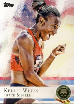 2012 Topps U.S. Olympic Team & Hopefuls - Gold #73 Kellie Wells Front