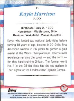 2012 Topps U.S. Olympic Team & Hopefuls - Silver #13 Kayla Harrison Back