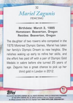 2012 Topps U.S. Olympic Team & Hopefuls - Silver #32 Mariel Zagunis Back