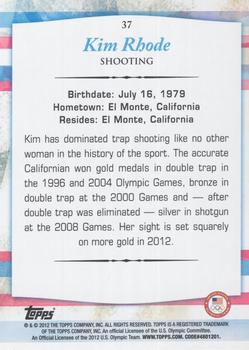 2012 Topps U.S. Olympic Team & Hopefuls - Silver #37 Kim Rhode Back