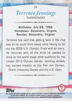 2012 Topps U.S. Olympic Team & Hopefuls - Silver #55 Terrence Jennings Back