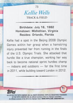 2012 Topps U.S. Olympic Team & Hopefuls - Silver #73 Kellie Wells Back