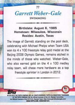 2012 Topps U.S. Olympic Team & Hopefuls - Silver #77 Garrett Weber-Gale Back