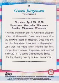 2012 Topps U.S. Olympic Team & Hopefuls - Silver #68 Gwen Jorgensen Back
