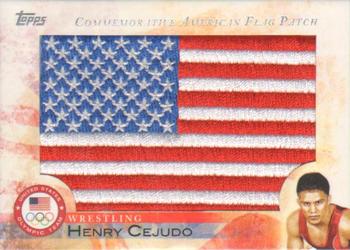 2012 Topps U.S. Olympic Team & Hopefuls - U.S. Flag Patch #FLP-HC Henry Cejudo Front