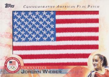 2012 Topps U.S. Olympic Team & Hopefuls - U.S. Flag Patch #FLP-JW Jordyn Wieber Front