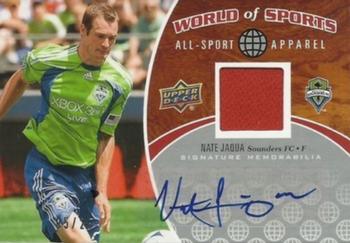2010 Upper Deck World of Sports - All-Sport Apparel Memorabilia Autographs #ASA-32 Nate Jaqua Front
