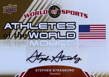2010 Upper Deck World of Sports - Athletes of the World Autographs #AW-13 Stephen Strasburg Front