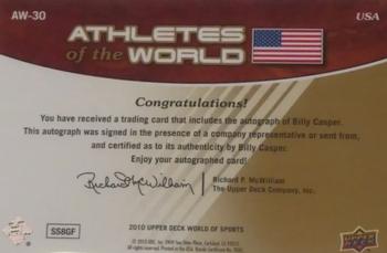 2010 Upper Deck World of Sports - Athletes of the World Autographs #AW-30 Billy Casper Back