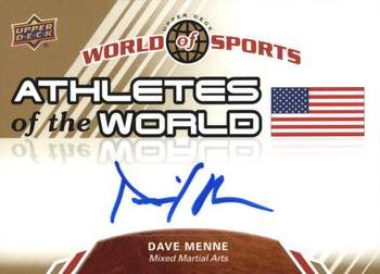 2010 Upper Deck World of Sports - Athletes of the World Autographs #AW-63 Dave Menne Front