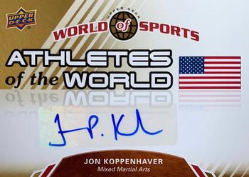 2010 Upper Deck World of Sports - Athletes of the World Autographs #AW-72 Jon Koppenhaver Front