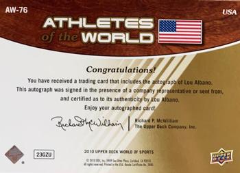 2010 Upper Deck World of Sports - Athletes of the World Autographs #AW-76 Lou Albano Back