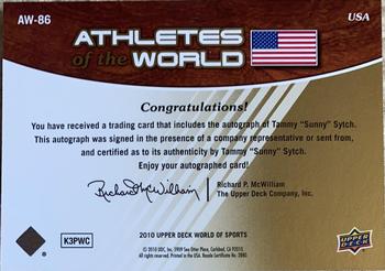 2010 Upper Deck World of Sports - Athletes of the World Autographs #AW-86 Tammy Sytch Back