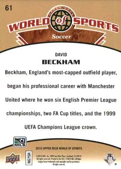 2010 Upper Deck World of Sports - Autographs #61 David Beckham Back