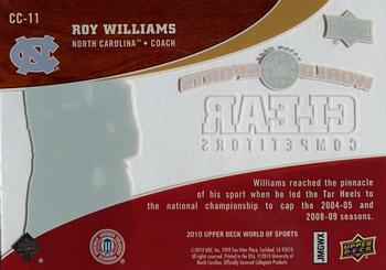 2010 Upper Deck World of Sports - Clear Competitors #CC-11 Roy Williams Back