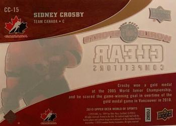 2010 Upper Deck World of Sports - Clear Competitors #CC-15 Sidney Crosby Back