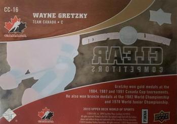 2010 Upper Deck World of Sports - Clear Competitors #CC-16 Wayne Gretzky Back