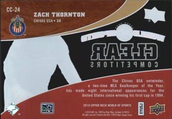 2010 Upper Deck World of Sports - Clear Competitors #CC-24 Zach Thornton Back