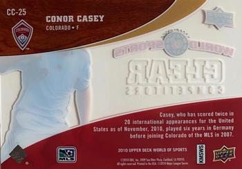 2010 Upper Deck World of Sports - Clear Competitors #CC-25 Conor Casey Back