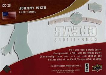 2010 Upper Deck World of Sports - Clear Competitors #CC-29 Johnny Weir Back