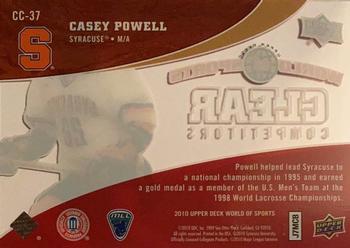 2010 Upper Deck World of Sports - Clear Competitors #CC-37 Casey Powell Back