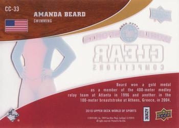 2010 Upper Deck World of Sports - Clear Competitors #CC-33 Amanda Beard Back