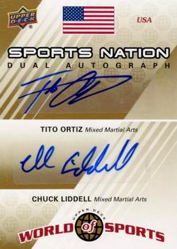 2010 Upper Deck World of Sports - Sports Nation Autographs Dual #SND-LO Chuck Liddell / Tito Ortiz Front
