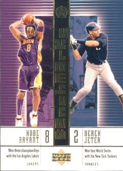 2002-03 UD SuperStars - Benchmarks #B10 Kobe Bryant / Derek Jeter Front