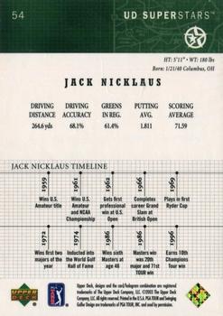 2002-03 UD SuperStars - Gold #54 Jack Nicklaus Back