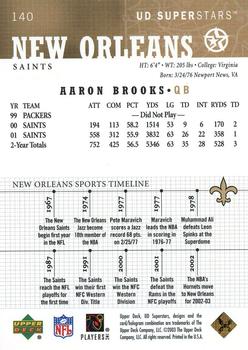 2002-03 UD SuperStars - Gold #140 Aaron Brooks Back