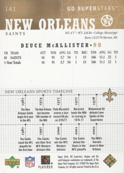 2002-03 UD SuperStars - Gold #141 Deuce McAllister Back