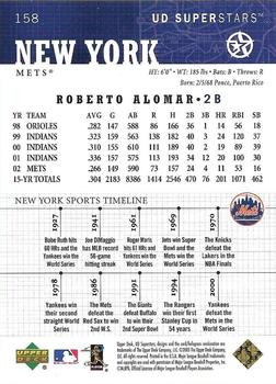 2002-03 UD SuperStars - Gold #158 Roberto Alomar Back