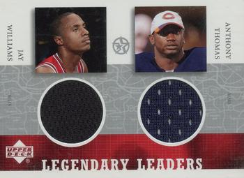 2002-03 UD SuperStars - Legendary Leaders Dual Jersey #JW/AT-L Jay Williams / Anthony Thomas Front