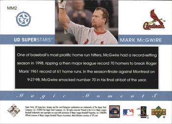 2002-03 UD SuperStars - Magic Moments #MM2 Mark McGwire Back