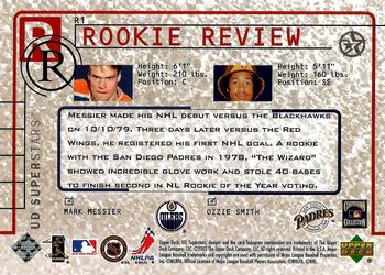 2002-03 UD SuperStars - Rookie Review #R1 Mark Messier / Ozzie Smith Back