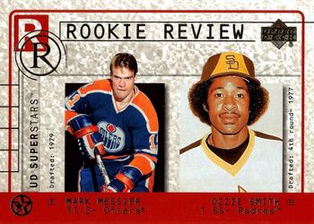 2002-03 UD SuperStars - Rookie Review #R1 Mark Messier / Ozzie Smith Front