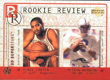 2002-03 UD SuperStars - Rookie Review #R4 Vince Carter / Peyton Manning Front