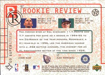 2002-03 UD SuperStars - Rookie Review #R7 Jason Kidd / Alex Rodriguez Back