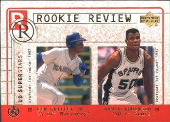 2002-03 UD SuperStars - Rookie Review #R9 Ken Griffey Jr. / David Robinson Front