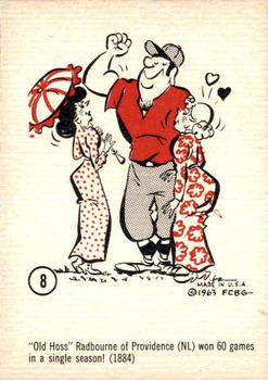 1963 Gad Fun Cards #8 Old Hoss Radbourne Front