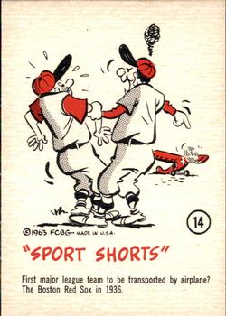 1963 Gad Fun Cards #14 Boston Red Sox Front